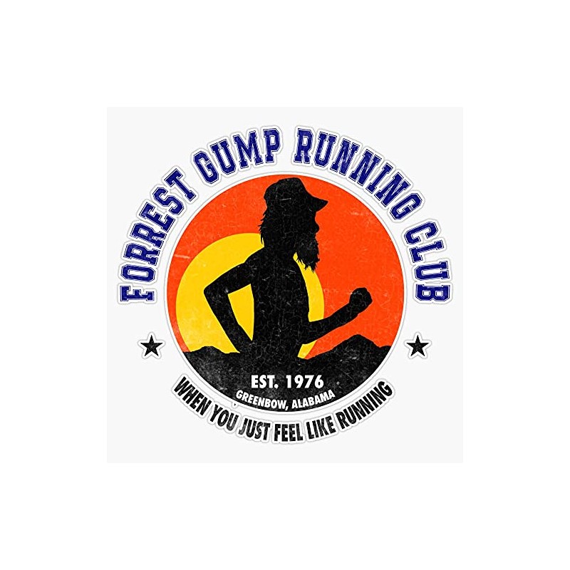 Generic Forrest Gump Running Club Bumper Sticker Window Vinyl Decal