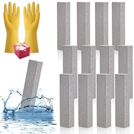 12Piezas de Piedras Pómez para La Limpieza, Pómez Limpiadores de Inodoros, Elimina la Calcificación y El Óxido para el Borde del Inodoro, Baño, Cocina, Piscina(Gris)