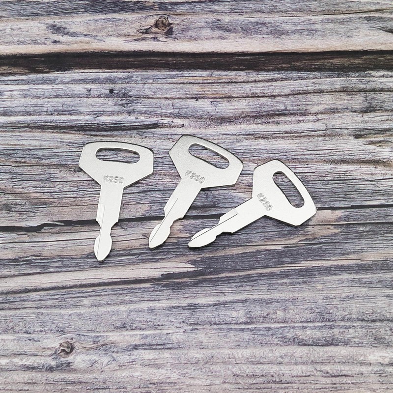 VGOL 5PCS K250 Ignition Keys Compatible with Case Mini Excavator