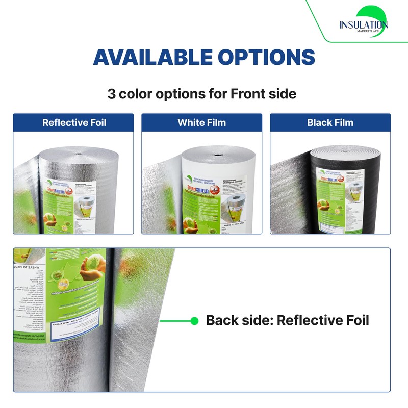 SmartSHIELD -5mm 24''X50ft R17 Reflective Insulation Roll, Foam Core Radiant