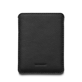 Woolnut Full-Grain Leather Sleeve, Case, Cover for Passport - Black