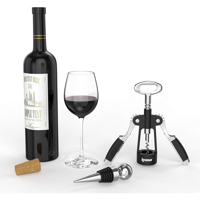 IPOW Wine Opener, Zinc Alloy Wine Bottle Opener, Wing Corkscrew