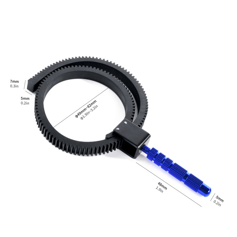 Yoholo 2 Pack Follow Focus Gear Ring for 49mm-82mm Lens