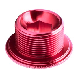 Saipor 2pcs Bike Crank Caps M20 Bolt Hollow Caps Alloy CNC Bicycle Crank Cover for Road Bike, Mountain Bike, BMX, MTB (Red)