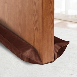 Door Draft Stopper - Weather Stripping Noise Blocker Window Breeze Blocker, Adjustable 30" to 36" for Sound Dust Proof, Saving Energy Under Door Guard (Coffee)