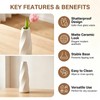 White Plastic Flower Vase with Narrow Neck