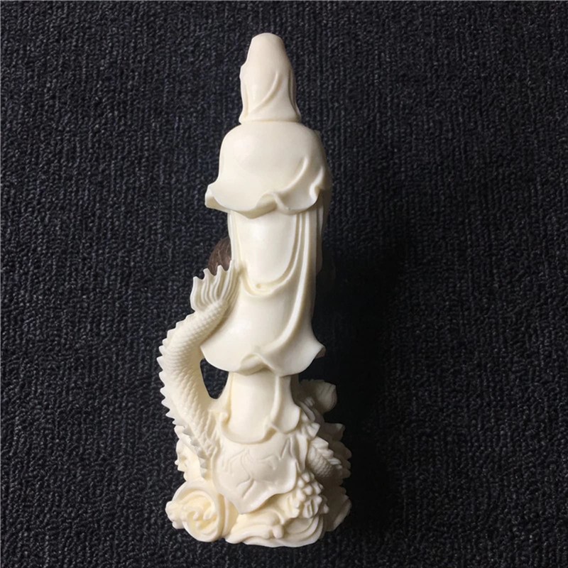 Guanyin subdues The Dragon Statue Gift Giving,White kuanyin Statue for