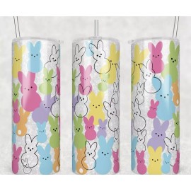 Handmade Easter Bunny Peeps Tumbler Design for 20oz Tumblr