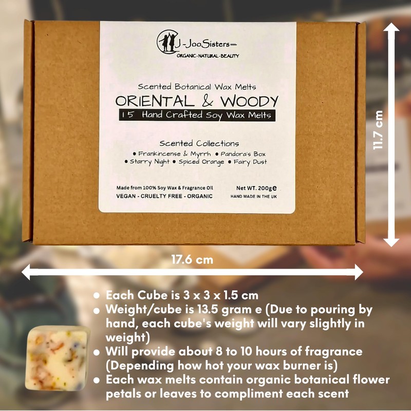 Oriental & Woody - Highly Scented Botanical Wax Melts Collections