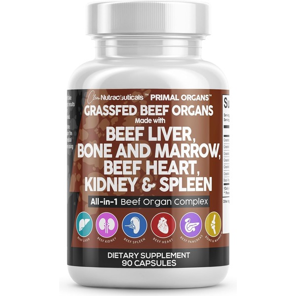 Clean Nutraceuticals Clean Nutraceuticals Grass Fed Beef Liver Capsules -