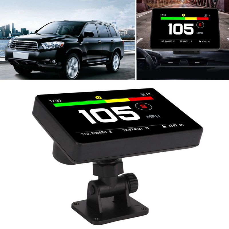 Car Smart HUD Display Dashboard Heads Up Windshield Speedometer Fatigue