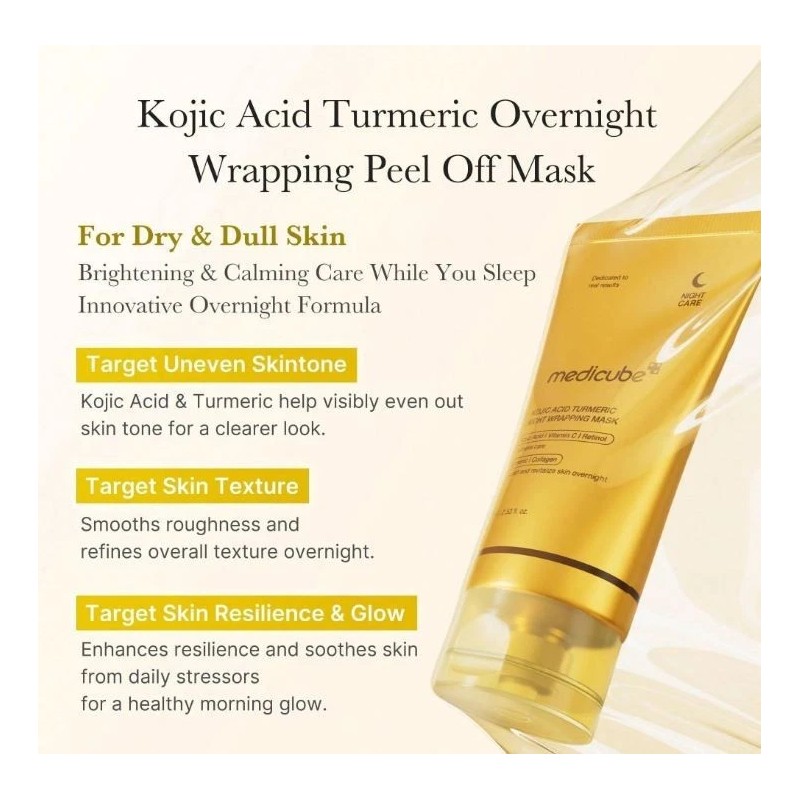 Medicube Kojic Acid Turmeric Night Wrapping Mask 75ml | Brightening/Gl