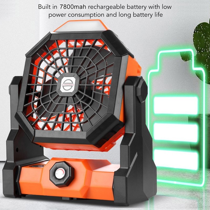 Outdoor Portable Fan Stepless Speed Control High Wind Fan Camping