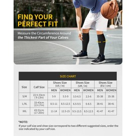 CAMBIVO 3 Pairs of Compression Stockings for Men and Women - for Sport, Skiing, Flying, Travel and Pregnancy, black, L-XL