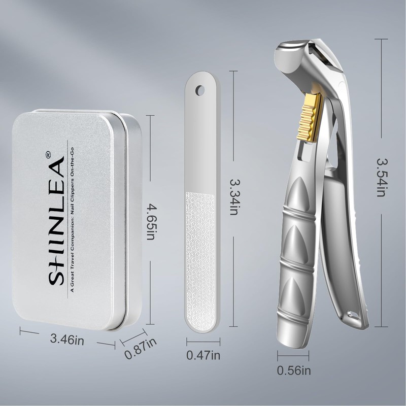SHINLEA Nail Clippers for Seniors Thick Toenails, Professional Fingernail Toenail