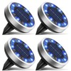 btfarm 4 Pack Solar Lights Outdoor, 8 LED Solar Ground