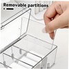 DOITOOL 2pcs Clear Cable Organizer Box Lid Multi-Compartment Cord Storage