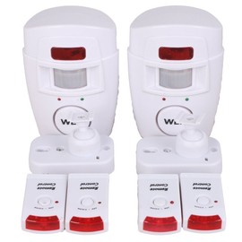 Yihiro Security Alarm Infrared Sensor Security 105dB Loud for Home Warehouse Garage Store Security with 2 Remote Controls (Set of 2)