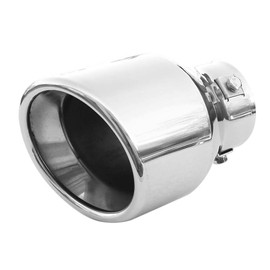 Rumplex Exhaust Trim Round Stainless Steel Sports Exhaust Tailpipe End Pipe Trim Exhaust Tips Tailpipe Trim Silencer Tip Universal Exhaust Pipe Chrome Rustproof