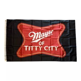 unknown Mayor of Titty City Flag 3x5 ft funny wall flag boating American Flag Banner