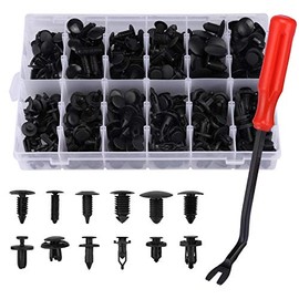 LivTee 240pcs Car Plastic Push Pin Rivet Fasteners, Assortment Universal Retainer Clips Push Type Retainers Set in Case with Remover Tool