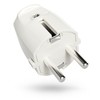 greate Schuko Plug White with Strain Relief - PVC Protective