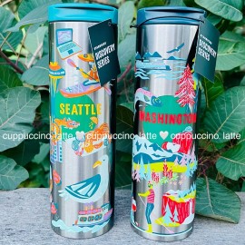 Starbucks 2 NWT Starbucks 2024 ‘Seattle’ & ‘Washington’ Discovery SS Bottle Tumblers