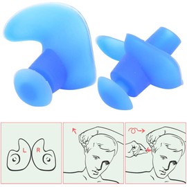 VGEBY Tapones para los oídos de natación 6 Pares Tapones para los oídos en Espiral de Buceo de Silicona Tapones para los oídos a Prueba de Polvo para Adultos Profesionales