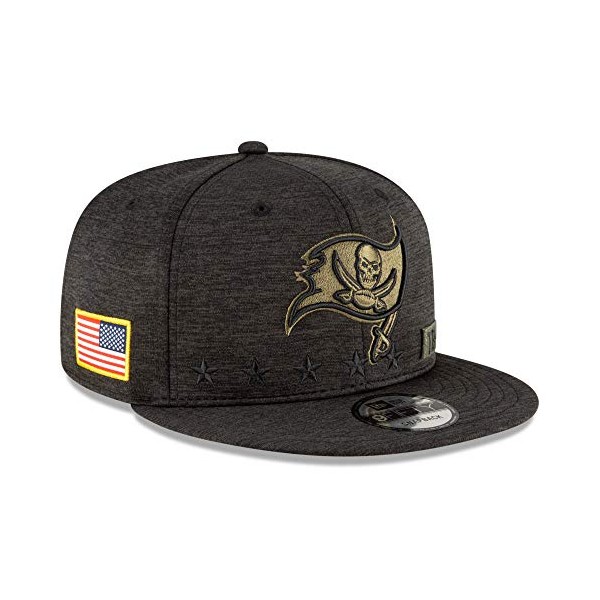 New Era Men's Salute to Service Memorial/Veteran Day 9Fifty Snapback Adjustable Cap Hat (Buccaneers) Black