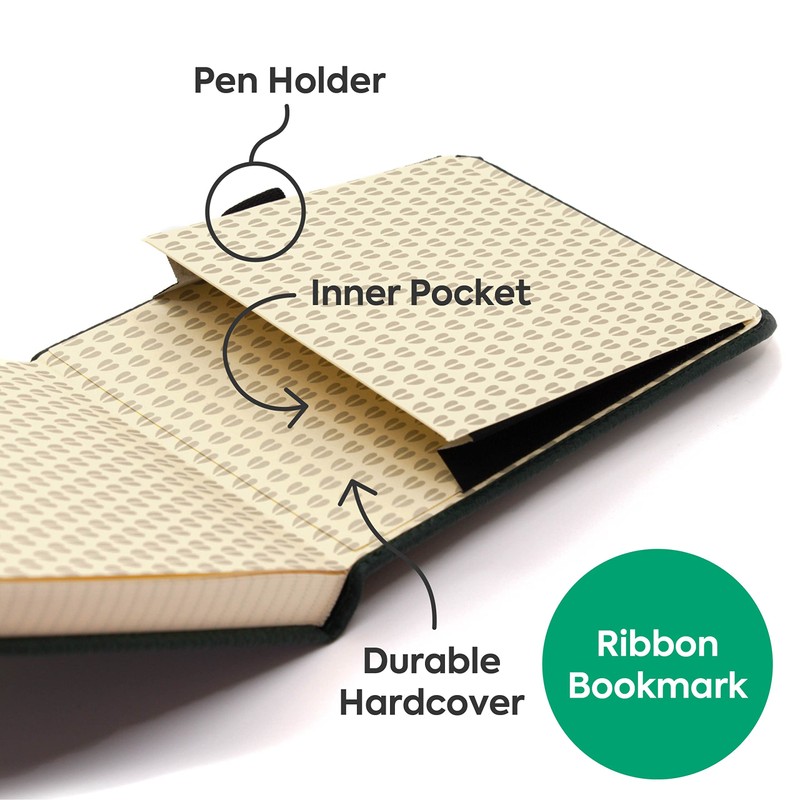 Dingbats* - Wildlife Squared Reporter A6 Notebook -PU Leather Hardcover