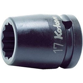Yamashita Industrial Laboratory (Ko-ken) Impact Socket, 12 Angle, 14405M-19, Insertion Angle: 0.5 x 0.7 x 0.7 inches (12.7 x 19 x 38 mm)
