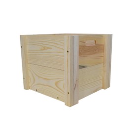 Natural Pine Wooden Plant Box 14 x 14 x 12 Inches Outside Dimensions