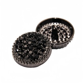 5 botones redondos de metal con diamantes de imitación para ropa, accesorios de costura, decoración de boda, decoración al por mayor, botón de lujo