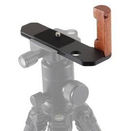 Foto4easy Wooden L-Shape Handle Grip for Nikon FM2 Camera with Quick Release Baseplate for Arca Swiss on Tripods Gimbal
