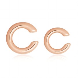 PUBBCIA Gold Ear Cuff Earrings For Women Non Piercing Hoops Ear Cartilage Small Minimalist Fake Earrings Sets Adjustable Clip On Wrap Earrings Ear Clips Jewelry Gifts (2 Pcs Rose Gold)