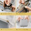 Mura Goat Leather Wallet, Women's, Bi-fold, Genuine Leather, Round Zipper,