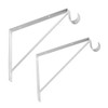 Dewell 2 Pcs Shelf and Rod Brackets, Wall Mounted Shelf