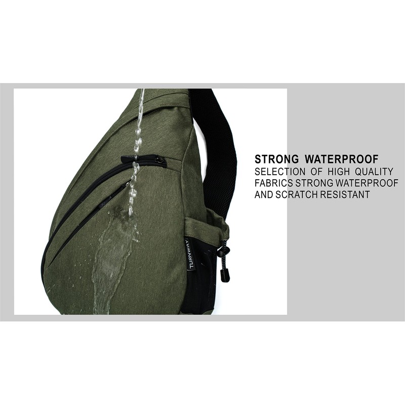 TurnWay Water-Proof Sling Backpack/Crossbody Bag/Shoulder Bag for Travel, Hiking, Cycling,