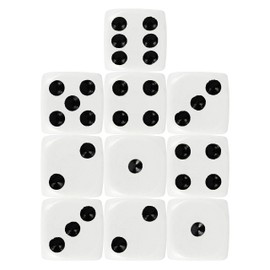 Set of 20 Round-Corner 6-Sided Cube Game Dice - Perfect for Yahtzee, Scribbage, Craps, Liar's dice, Farkle, and Much More - A Game-Night Must-Have - Black Duck Brand!