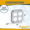 (5 Pack) Airmont Products 2-Gang Duplex Receptacle Electrical Box Cover