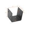 4-Pack Black U-Shaped 4x4 Post Base Bracket, for Outdoor Deck