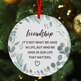 Best Friend Christmas Ornaments Gift，Friendship Ornaments for Friends Best Friend Ornament Keepsake Xmas Tree Besties Forever Ornament Friends New Year Keepsake