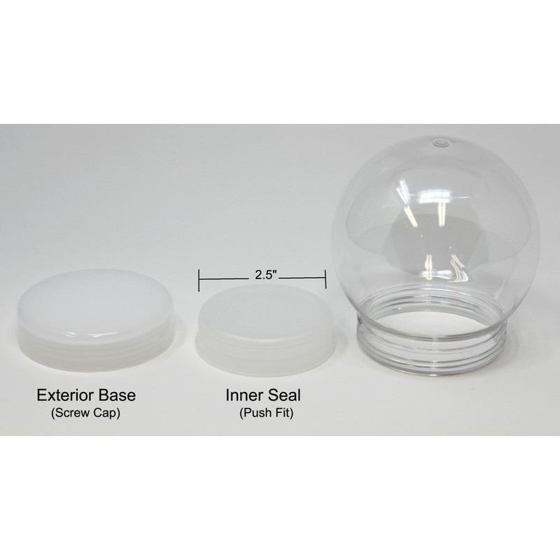 Creative Hobbies 5 Inch DIY Clear Plastic Water Globe Snow