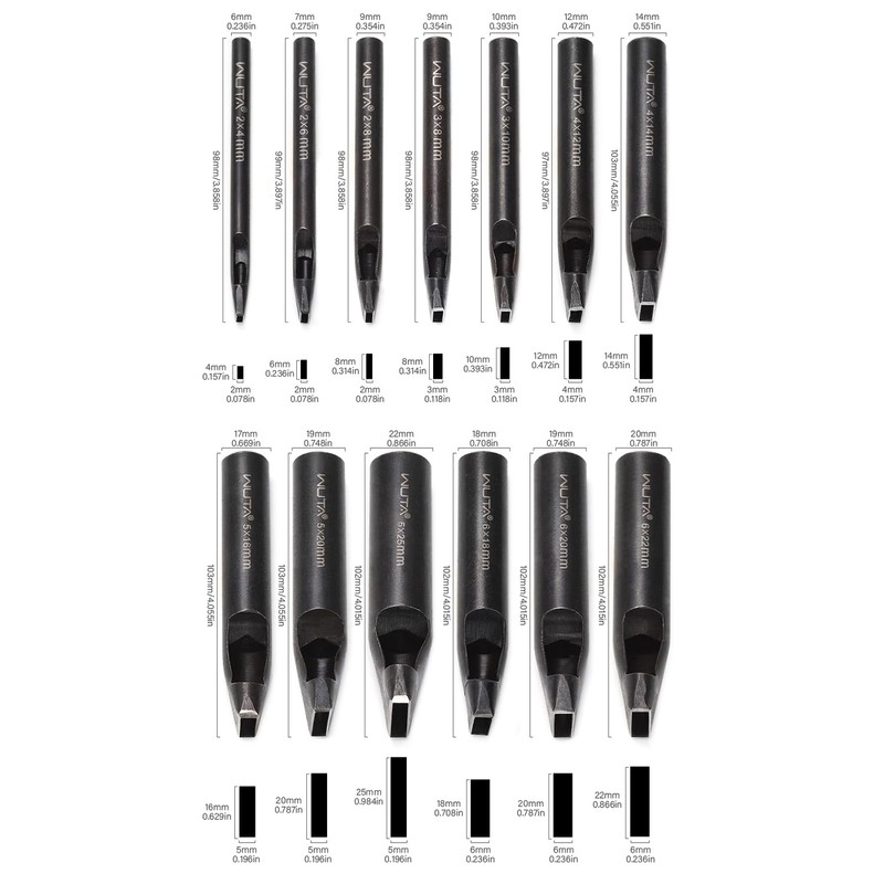WUTA Rectangle Leather Hole Punch, High Carbon Steel Punching Tool,