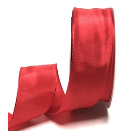 s.dekoda Ribbon 25 m x 40 mm Red Wired Ribbon Gift Ribbon Decorative Ribbon [2120]
