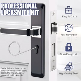 2 pieces universal keys for room doors, deadlock key, universal room key, door opening tool, lockpick