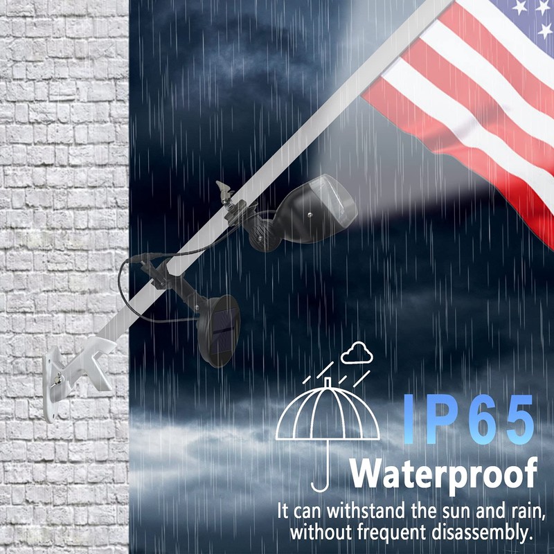 Flag Pole Light Solar Powered, Solar Flag Light fits 1’’