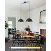 Otmilance Black Pendant Lights Kitchen Island 2-Light, Black Dome Pendant