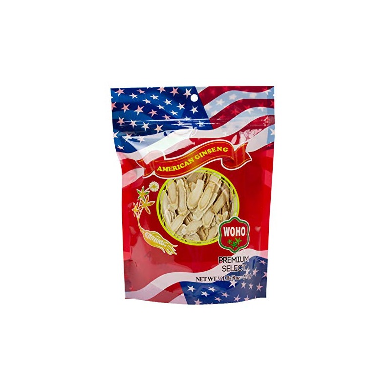 WOHO American Ginseng #127.8 Large Slice Bag 8oz