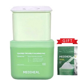 Mediheal 2nd Generation Mediheal Derma Tea Tree Trouble Soothing Pads Main Product 100 Sheets + Refill 100 Sheets / 10 Extra Tea Tree Pads Gift, 2 Packs, 100 Sheets / 2세대 메디힐 더마 티트리 트러블진정 패드 본품100매+리필100매 / 티트리패드10매 추가증정, 2개, 100매입